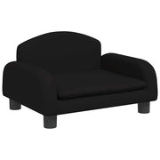 Cuccia per cani a forma di cesto comoda 50 x 40 x 30 cm tessuto nero 02_0042681