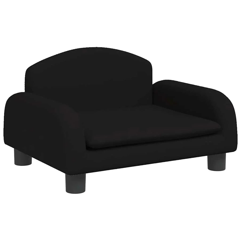 Cuccia per cani a forma di cesto comoda 50 x 40 x 30 cm tessuto nero 02_0042681