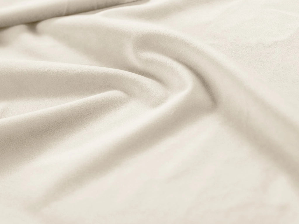 Cosmopolitan Design - Divano panoramico "Bali" 7 posti in velluto beige chiaro 