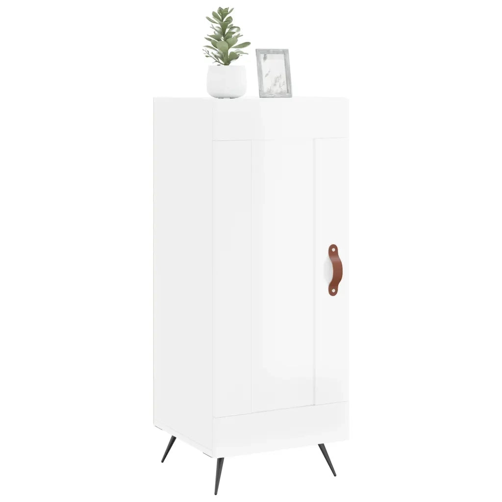 Credenza-Buffet-Armadio da cucina Bianco Lucido 34,5x34x90 cm in Legno Multistrato 989403