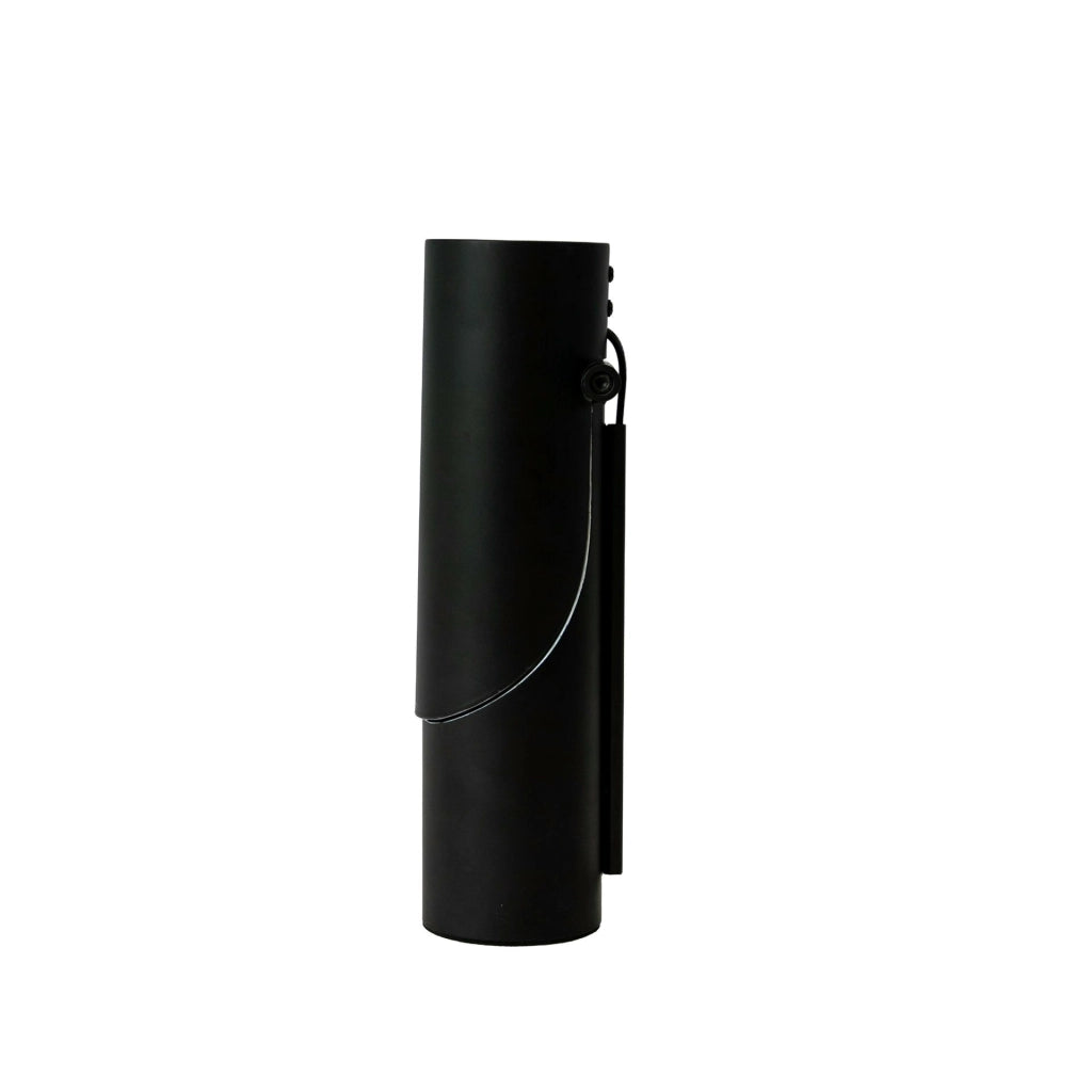 Lampada da tavolo in acciaio nero e bianco