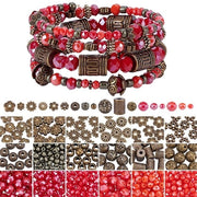 Set di Bracciali 780 Pezzi - Collane Riciclabili - Creazione di Gioielli - Stile Bohemiano - Collane in Vetro - Artigianato Fai da Te
