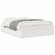 Letto matrimoniale | Letto per adulti | Letto senza Materasso Bianco 140x190 cm Legno Massello di Pino