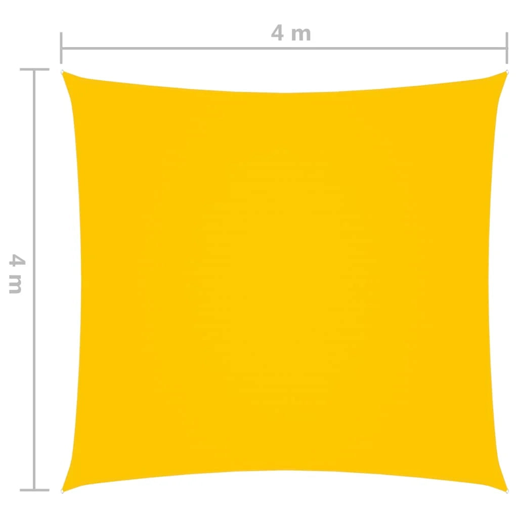 Vela ombreggiante/ombrellone quadrato 4 x 4 m in tessuto Oxford giallo 02_0009507