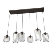 Lampada a sospensione Vander in acciaio nero opaco