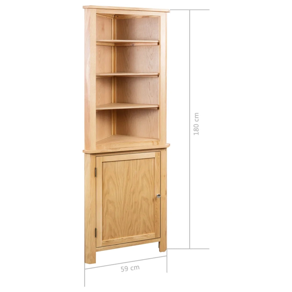 Armadietto ad Angolo 59x36x180 cm in Massello di Rovere cod mxl 62021