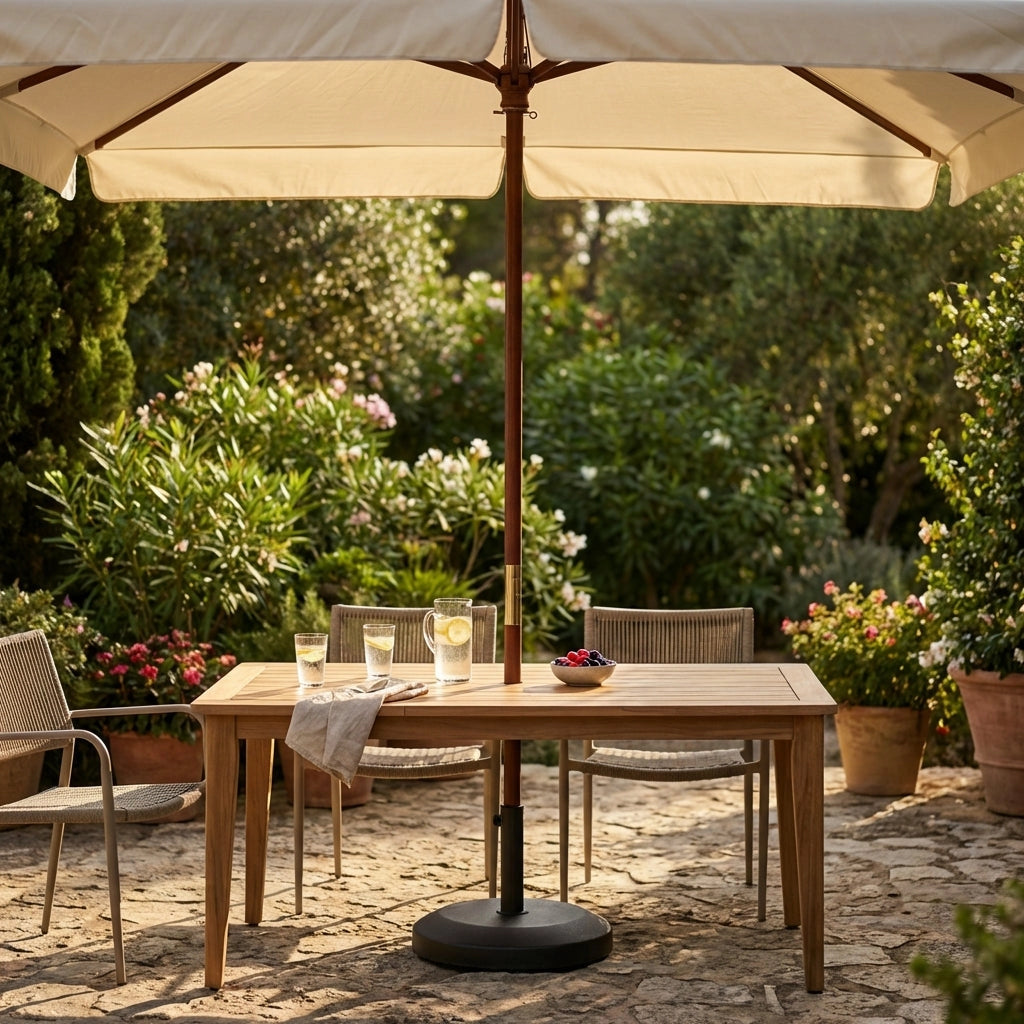 Ombrellone da Giardino 3x3 palo centrale in legno - LENA