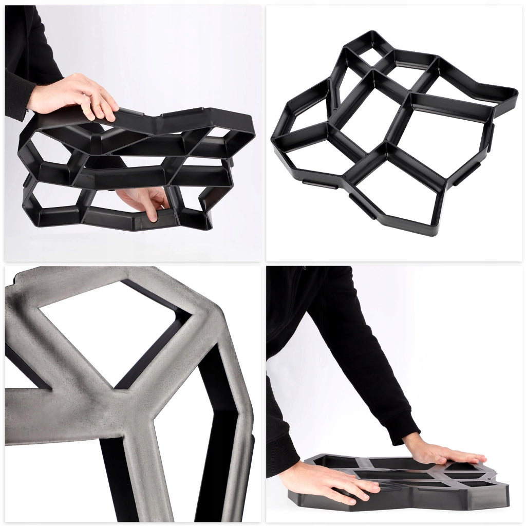 KADAX - Forma per pavimentazione, calcestruzzo, pietra, elementi decorativi a testa di gatto, matrice solida 42x43cm