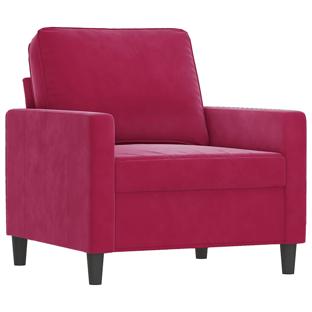 Divano Sedia-Poltrona Rosso Vino 60 cm Velluto 225943