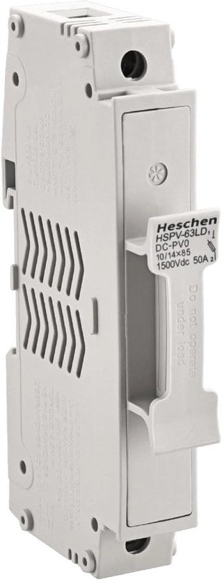 Fotovoltaico - Zekeringhouder solare - 1 Pool DC1500V 50A - Adatto per HSPV-32L HSPV-63L - Alta protezione.