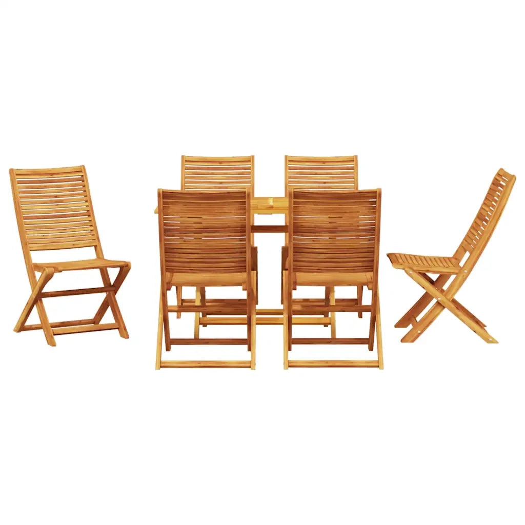 vidaXL Set da Pranzo per Giardino 7 pcs Marrone