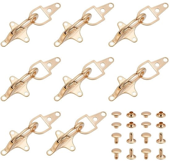 Set di accessori per abbigliamento - Set di 8 pezzi - Clip per collo - Spille - Chiusura 48,5x28,5mm - Ideale per outfit