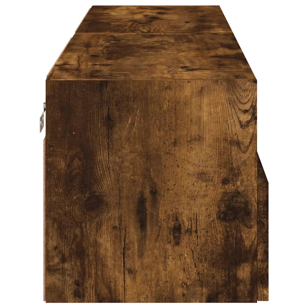 vidaXL Mobili TV a Muro 2 pz Rovere Fumo 60x30x30 cm Legno Multistrato
