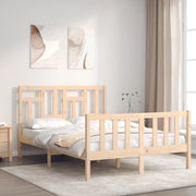 Giroletto con Testiera-Struttura Letto con testiera Double in Legno Massello 267049