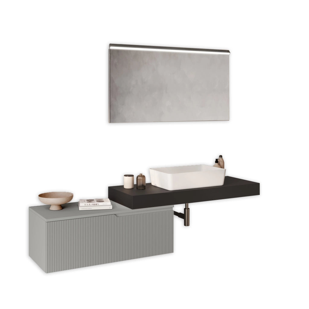 Composizione 4 pezzi VENERE antracite/grigio opaco