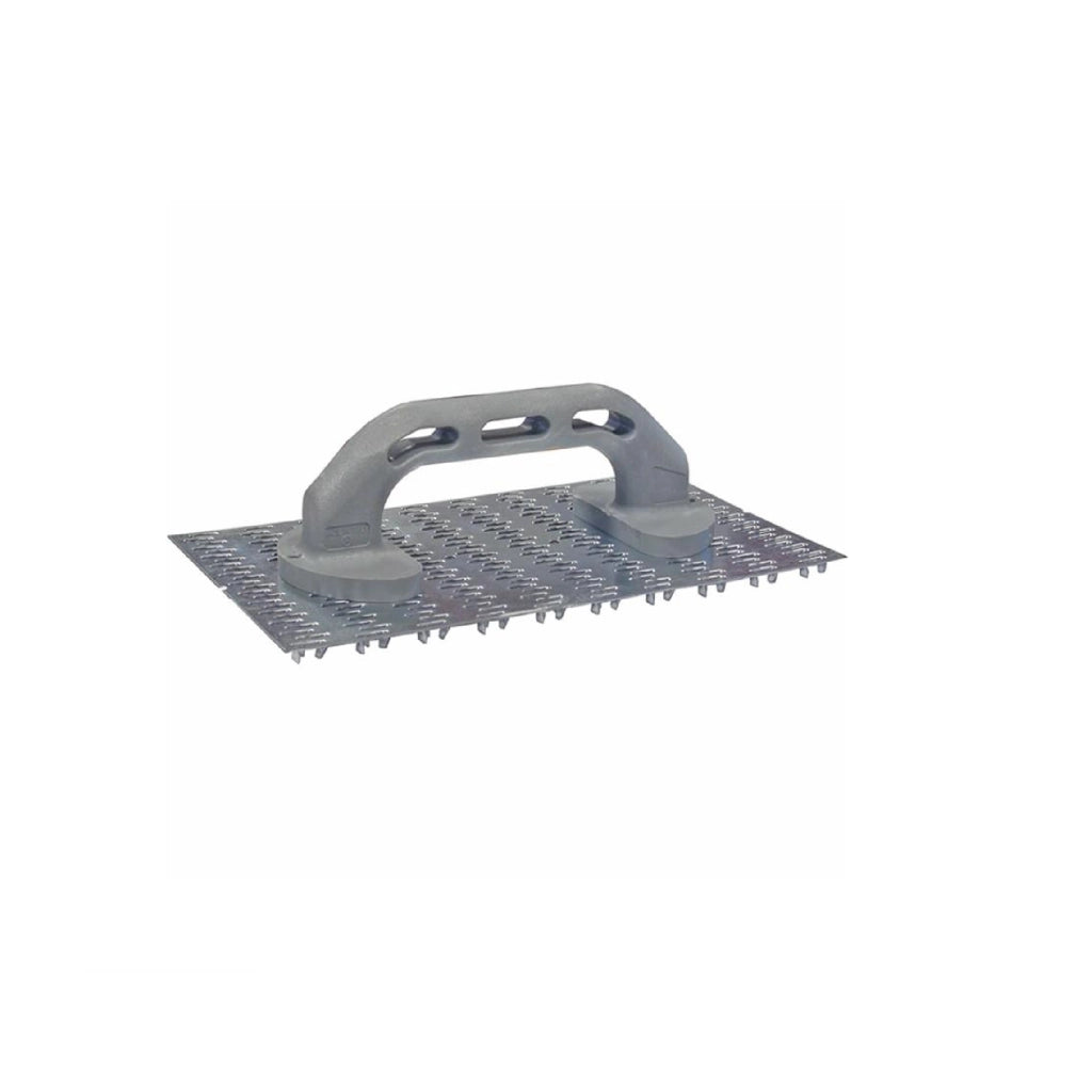 Raschiatore per intonaco a denti di lupo e manico in plastica cm 25 x 15 frattone spargibuiacca