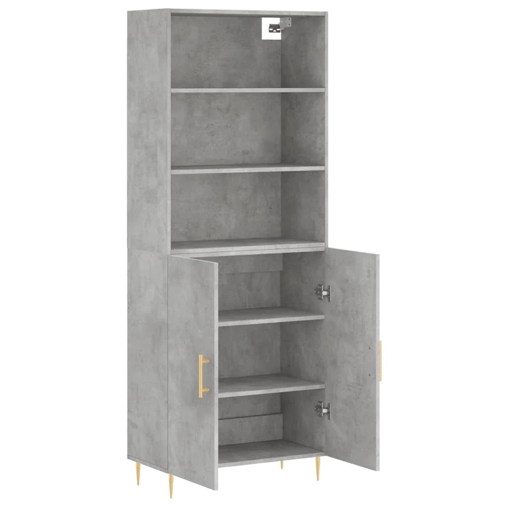 Buffet credenza cassettiera mobiletto mobile contenitore organizer cucina soggiorno salotto alto 69,5 x 34 x 180 cm legno ingegnerizzato grigio 02_0034664