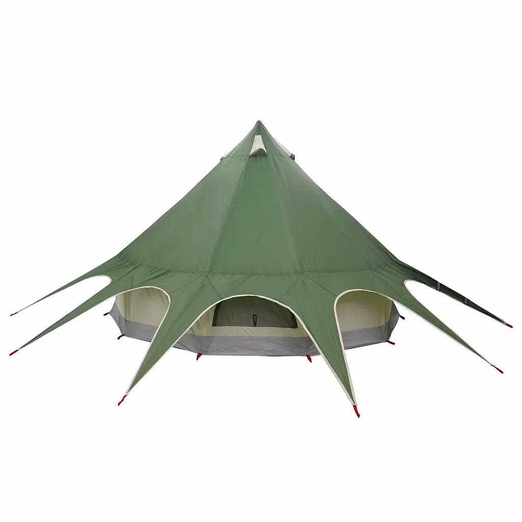 Tenda Teepee per 3 Persone Verde e Grigio 312 x 312 x 197 cm