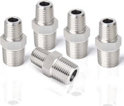 Zeskantnippel in Rostfreiem Stahl 304 - 5 pezzi - Connettori di tubi - Adattatore 1/2" x 3/8" - Uso industriale - Per acqua, aria, gas