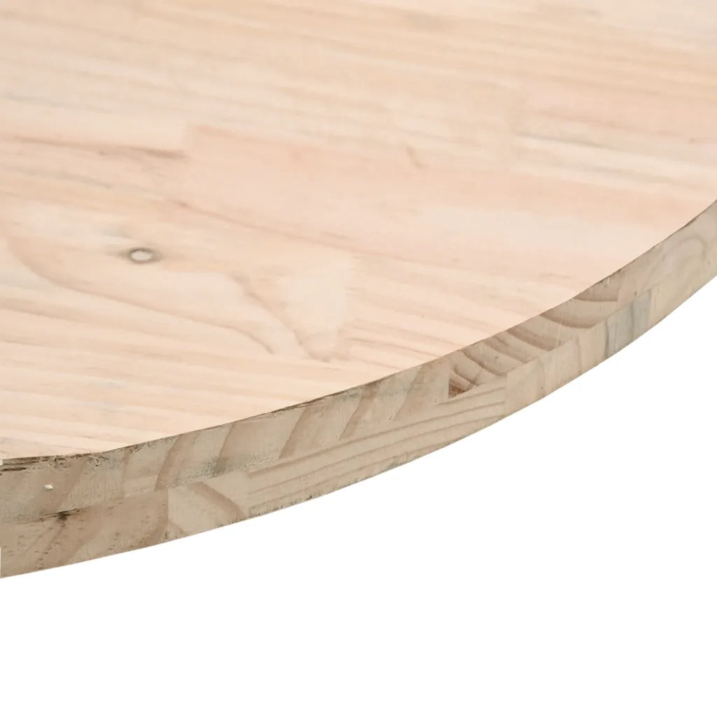 Piano Tavolo Ø40x2,5 cm in Legno Massello di Pino 813645