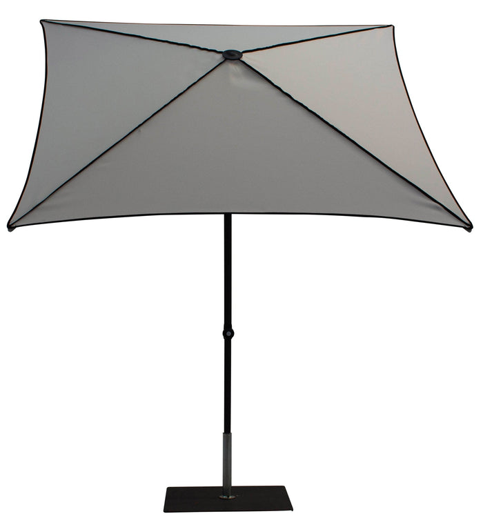 Ombrellone da Giardino 2x2 m Palo Ø38 mm in Alluminio Tessuto Dralon Acrilico Border Bianco