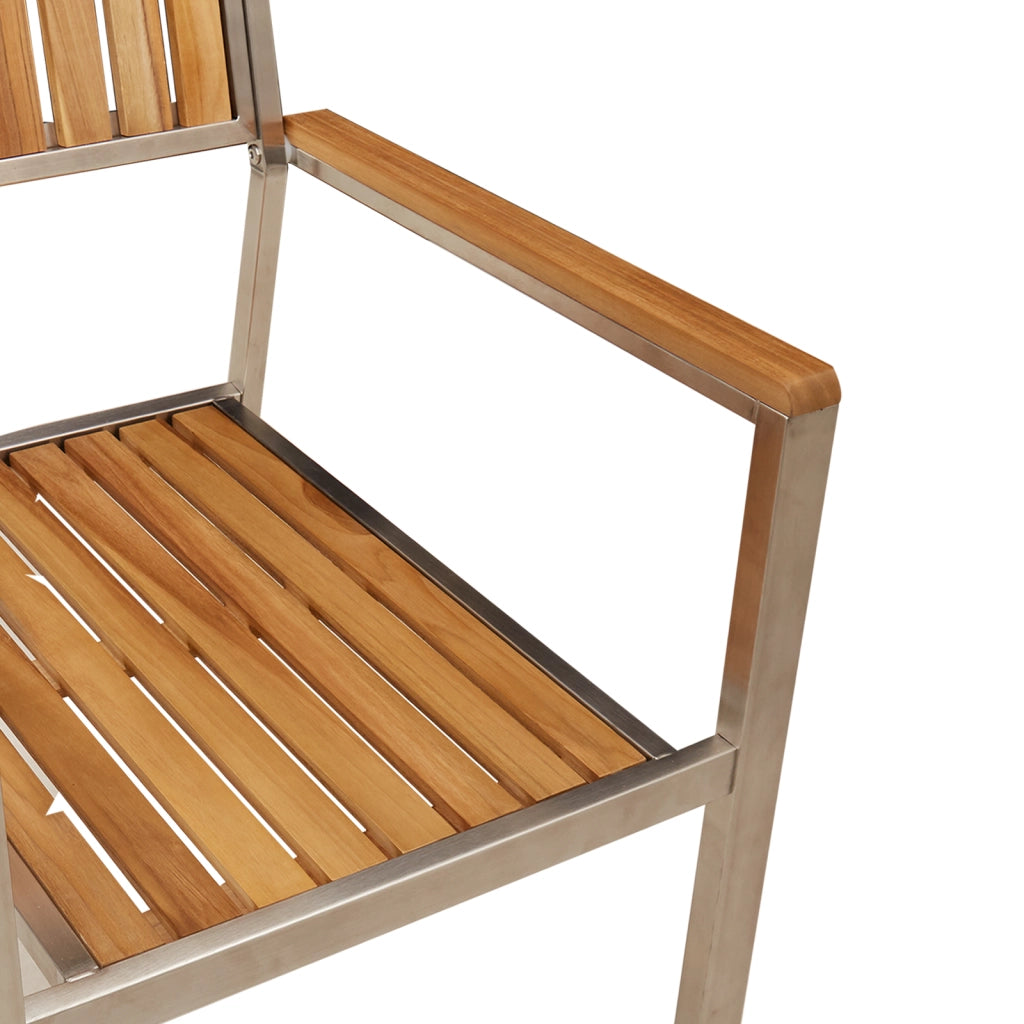 Sedi da Giardino Impilabili  8 pcs 54.5x56x87 cm Legno Massello di Teak