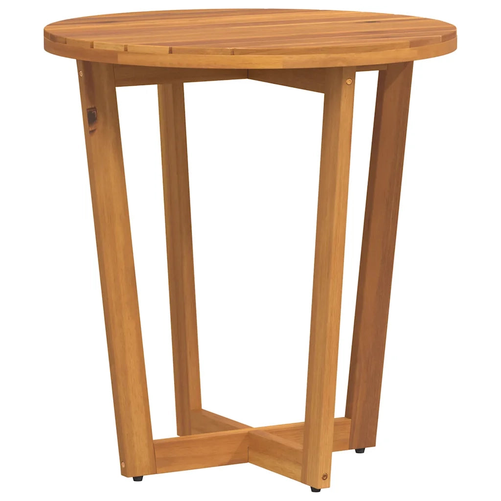 Tavolino da giardino rotondo Ø70x75 cm in Legno Massello di Acacia 4108133