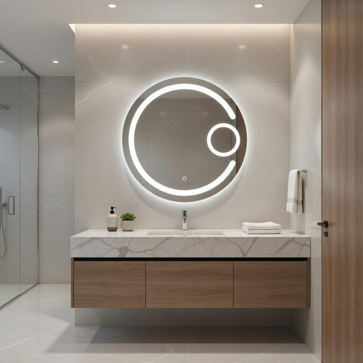 Specchio illuminazione led d.70 cm mod. EMILIO