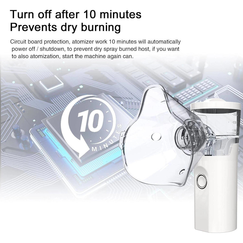 Trade Shop - Aeresol Nebulizzatore Inalatore Portatile Da Viaggio A Batterie Ricaricabile Usb -