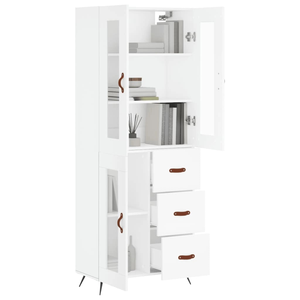 Credenza Bianca 69,5x34x180 cm in Legno Multistratocod mxl 102071