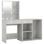Toletta LED con mobiletto 60 x 40 x 140 cm legno ingegnerizzato grigio 02_0006349