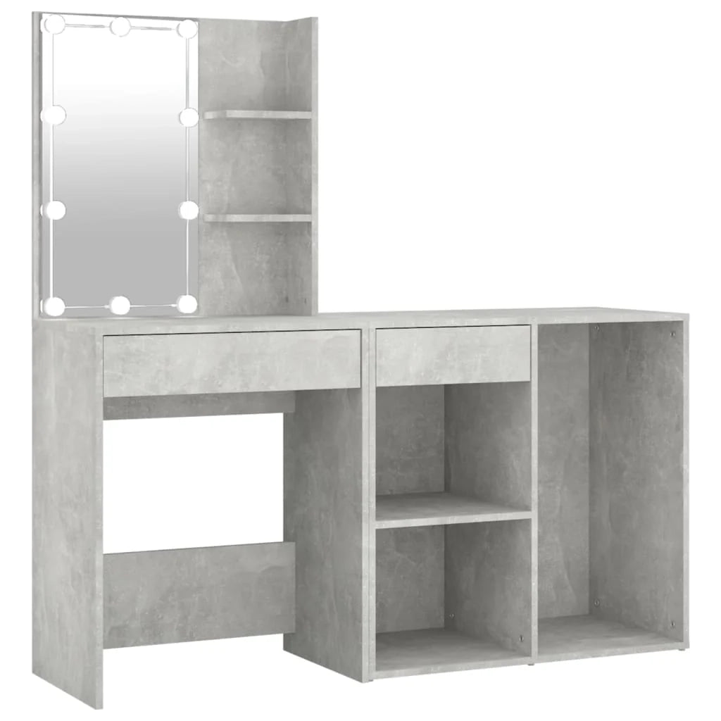 Toletta LED con mobiletto 60 x 40 x 140 cm legno ingegnerizzato grigio 02_0006349