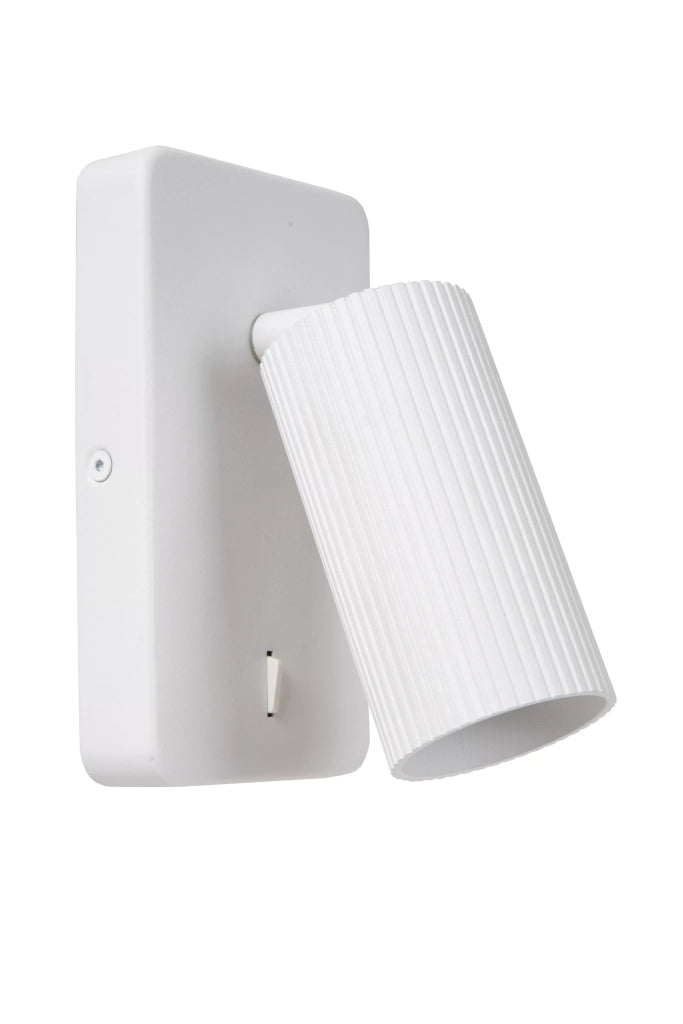 Applique spot bianca CLUBS 1 luce GU10 40W alluminio Lucide