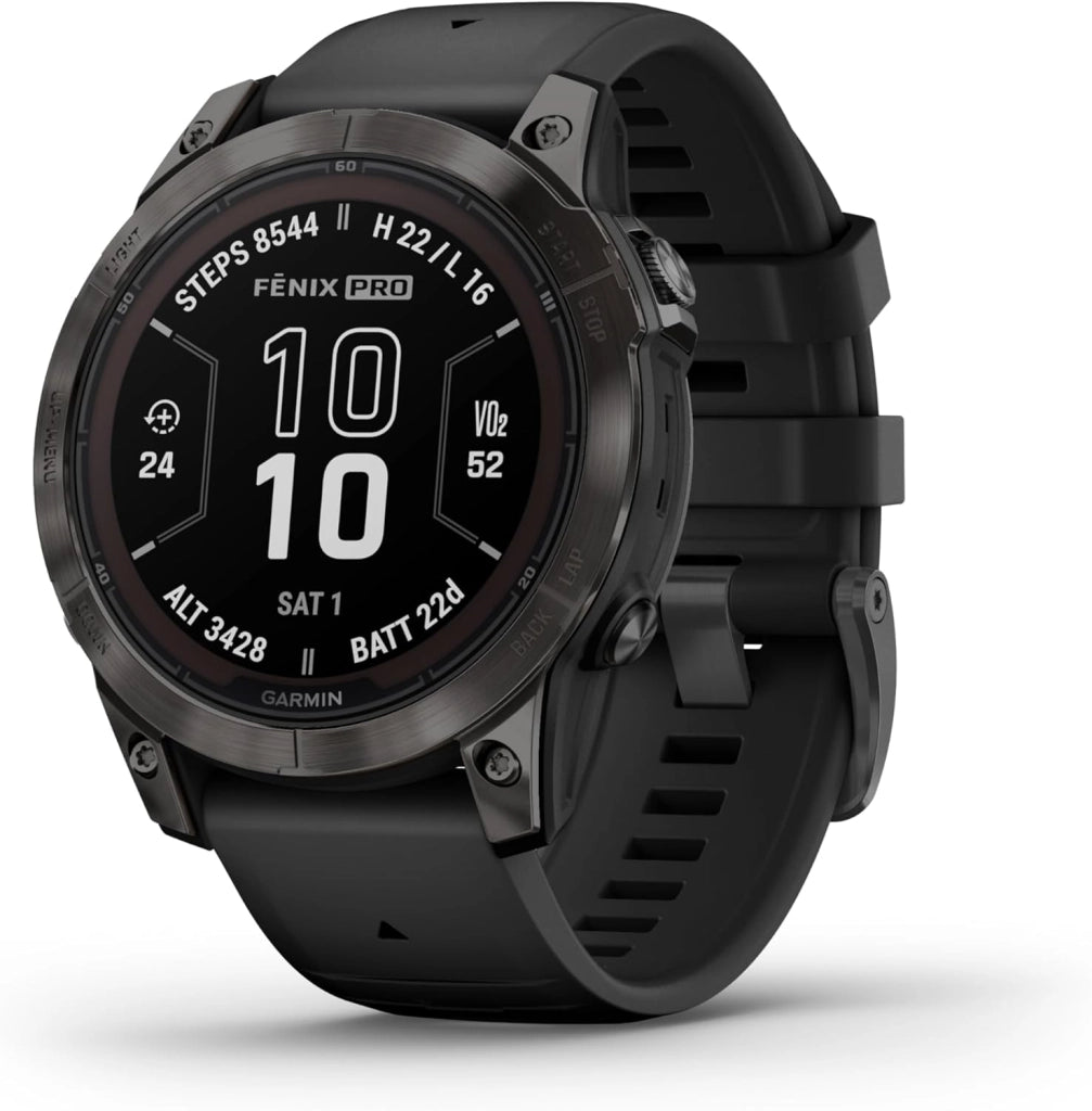 Garmin fēnix 7X Pro Solar, Smartwatch, Ricarica solare, 51mm, Torcia LED, Display 1,4", Touchscreen, +30 Sport, GNSS multi-band, Mappe, Musica, Pay, Autonomia 37 giorni, Slate Gray & Black
