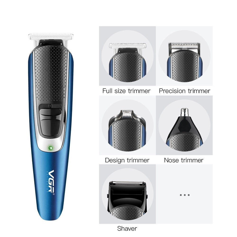 Kit Tagliacapelli Barba Professionale Ricaricabile Elettrico Senza Fili Vgr V172