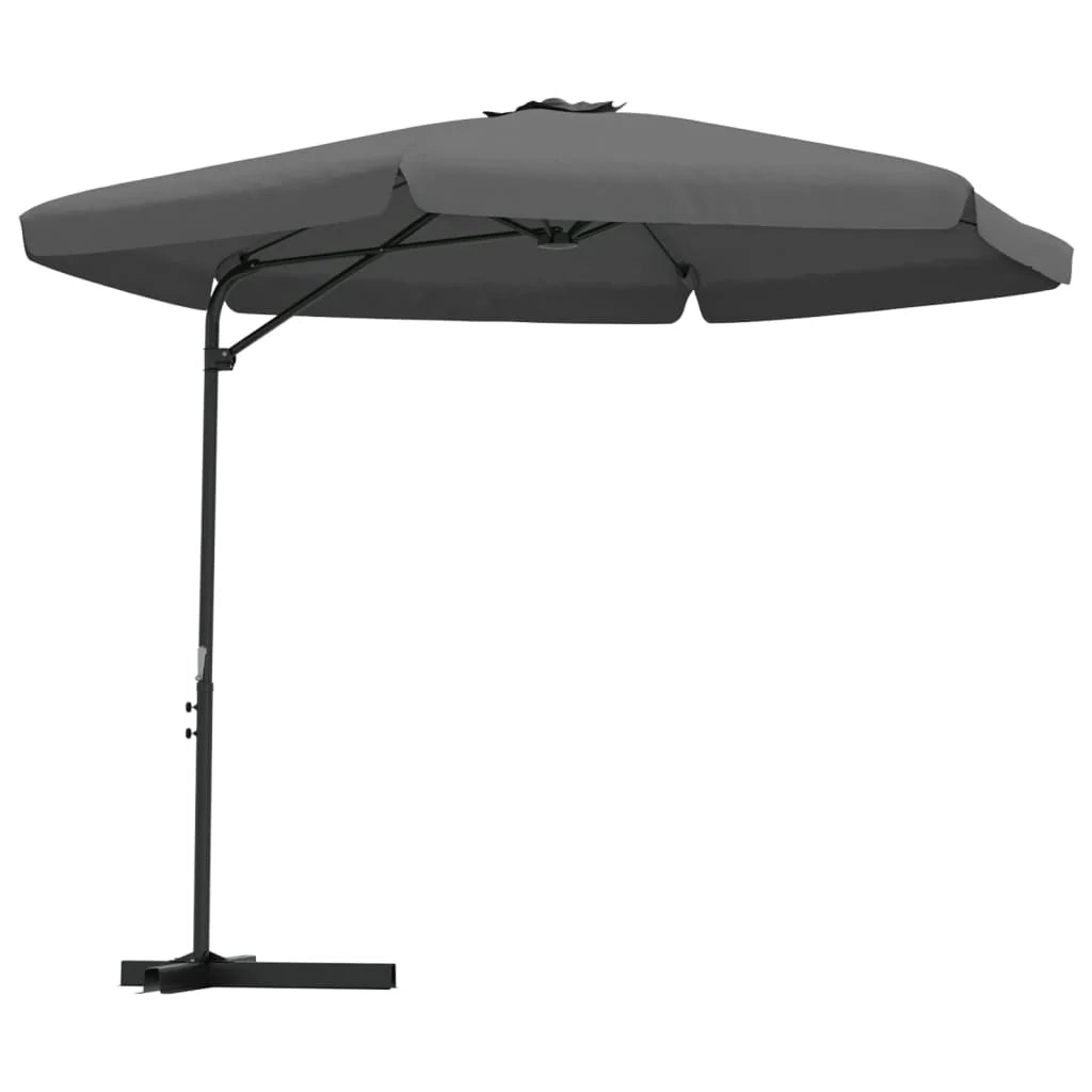 Ombrellone arredo giardino esterno con palo in acciaio 300 x 250 cm antracite 02_0008197