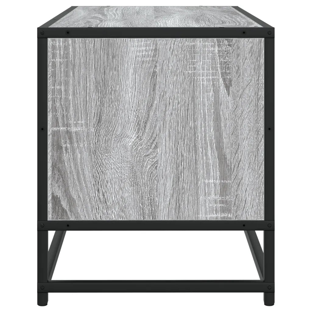 Mobile TV-Credenza TV-Console TV Grigio Sonoma 80x34,5x40 cm Legno Multistrato Metallo 572779