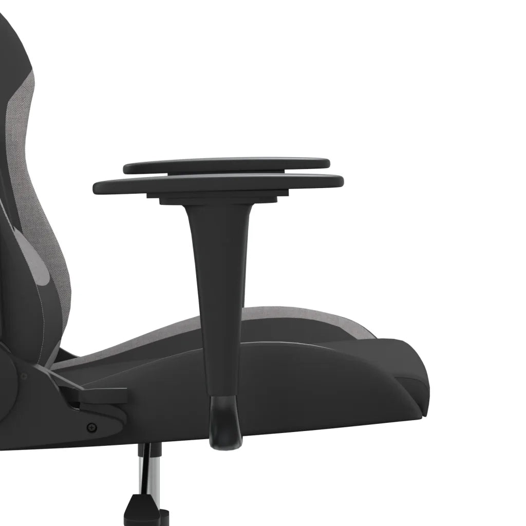 vidaXL Sedia da Gaming Nero e Grigio Chiaro in Tessuto