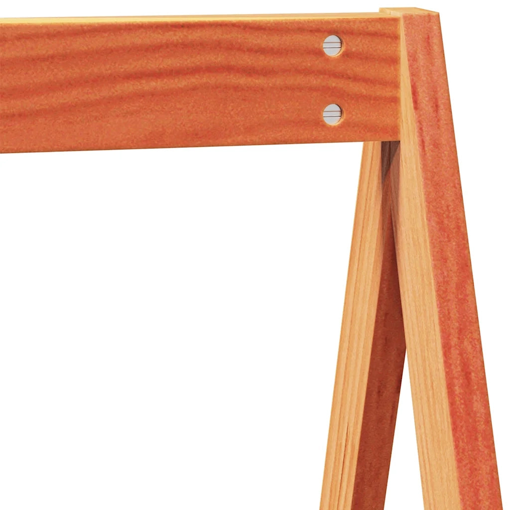 Tetto Letto Bambini Marrone Cera 209x85,5x88 cm Massello Pino