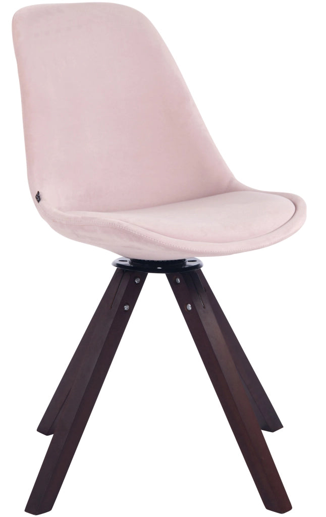 Sedia Pranzo Girevole Troyes In Velluto noce,rosa