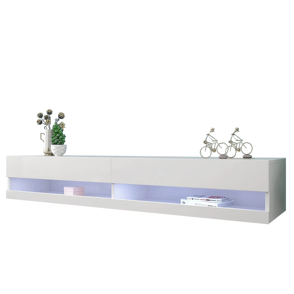Mobile TV con LED ¨C Xylo ¨C Bianco, 140x40x30.5 cm