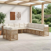 Set di divani da esterno Naturale Poliestere 3437508