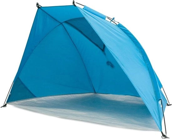 Tenda da spiaggia con protezione UV 80° e finestra chiusura, tenda da spiaggia per viaggi, blu