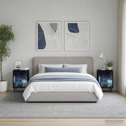 Armadio da Notte RAALTE 2 pz Rovere Nero 36 x 33 x 51 cm 8007236