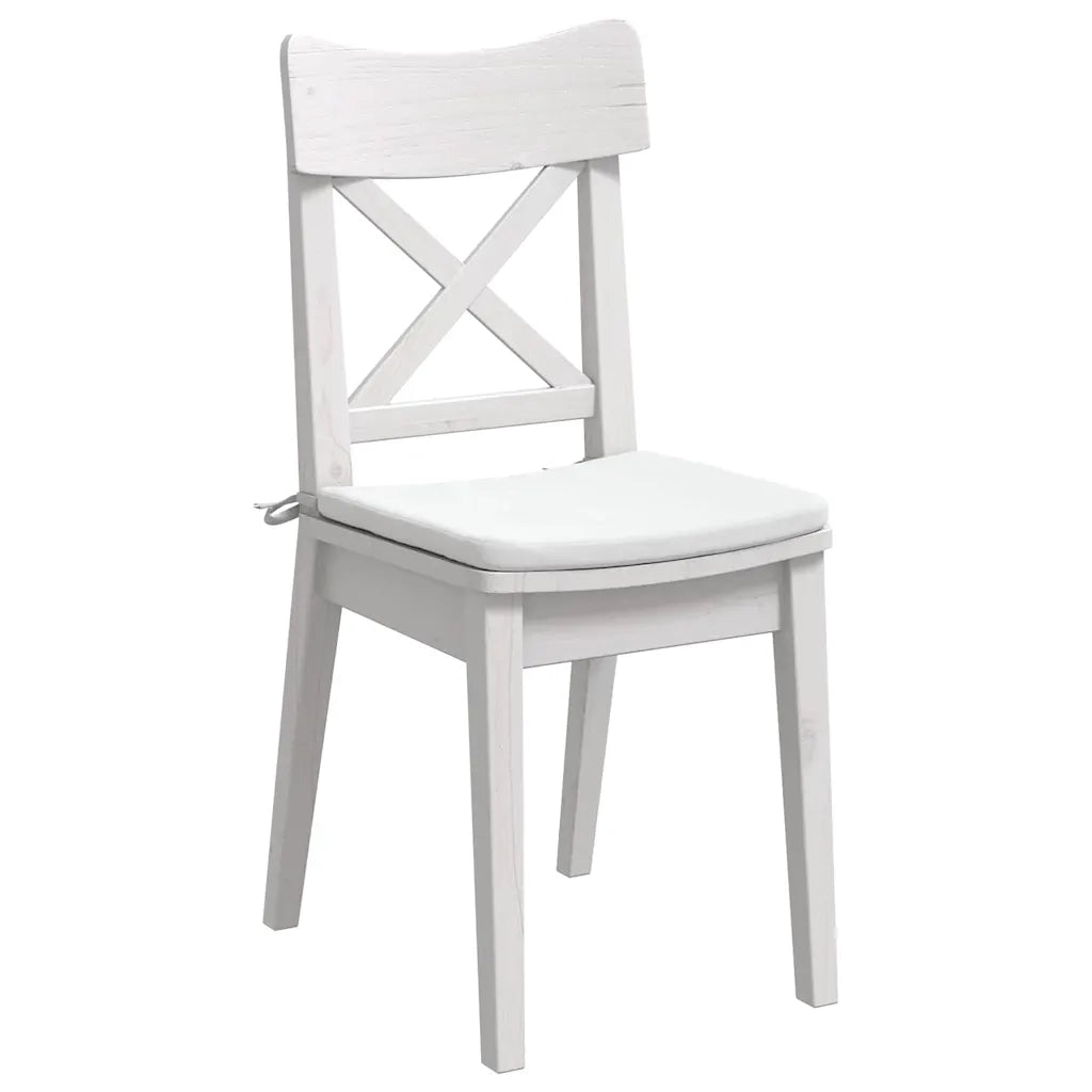 Cuscini per Seduta 4 pcs Bianco 40 x 40 x 3 cm Tessuto