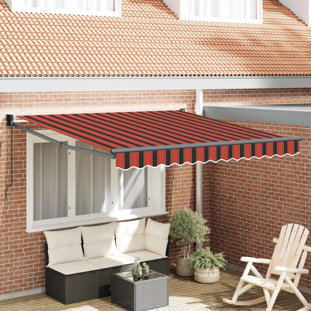 Tenda da Sole Rosso e Nero 350 x 250 x 165 cm Poliestere 3330235