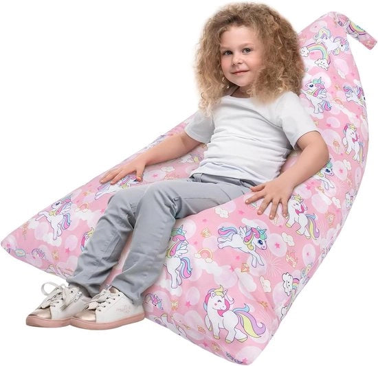 Tas opvougbile grande per giocattoli in forma di unicorneto rosa (solo la tasca) - per bambini e bambine nella camera dei bambini