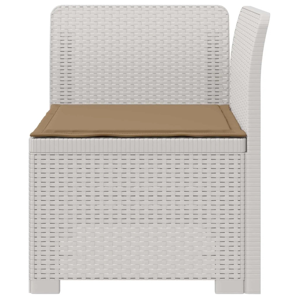 Divano da esterno-Divano da Giardino a 1 Posto con Cuscino Aspetto Rattan PP 536115