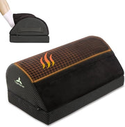 Supporto ergonomico per piedi, piedistallo sotto scrivania con sacchetto caldo per piedi, supporto per piedi, ufficio con rivestimento lavabile, manico trasportabile per lavoro da casa, ufficio e viaggi, allevia le gambe e la schiena