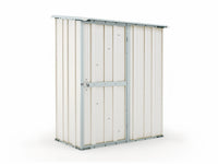 Casetta Box da Giardino in Lamiera di Acciaio Porta Utensili 155x100x192 cm Enaudi Bianca